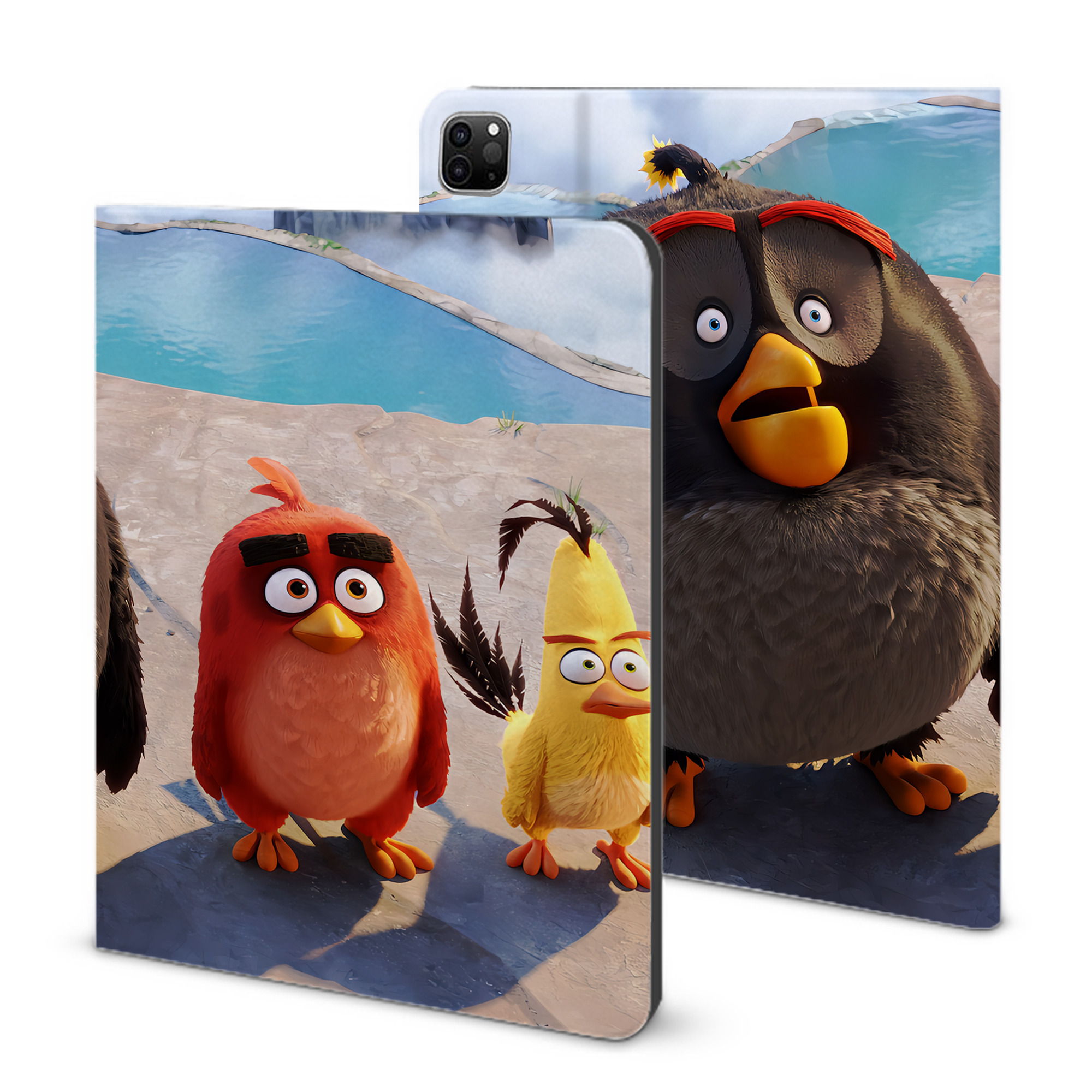 （画像用） Angry Birds アングリーバード IPad ケース ブック型 PUレザー TPU 耐衝撃 軽量 薄型 ペン収納なし 全面保護 IPad 各モデル対応